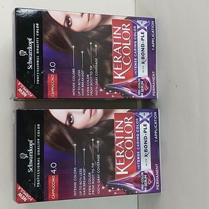 Schwarzkopf Hair Color Cappuccino 4.0 Two Packages.
